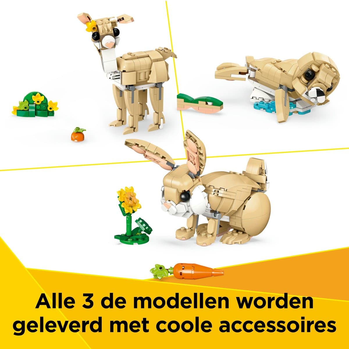 LEGO Creator 3-in-1 Lief konijn: 3 dieren in 1 set thumbnail 2