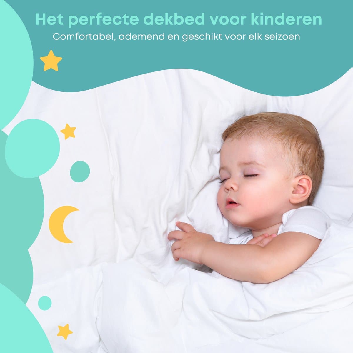 Peuter Dekbed 4 Seizoenen 100x135 cm – Kinderdekbed – 2 Delen (Zomer + Herfst, Samen Winter) – Ademend & Anti-allergisch - Hummel thumbnail 7