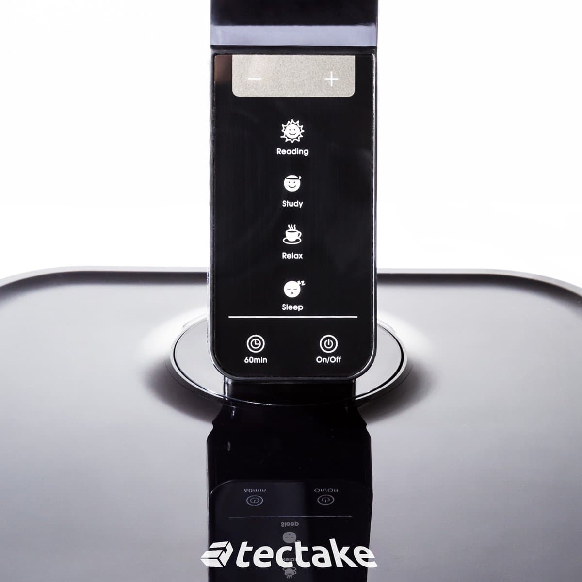 tectake® LED-Bureaulamp - Set van 4 - 14W - USB-Aansluiting voor Opladen van Tablets en Smartphones - Dimbaar met Timerfunctie en 4 Modusinstellingen - Energieklasse A+ - Zwart thumbnail 3