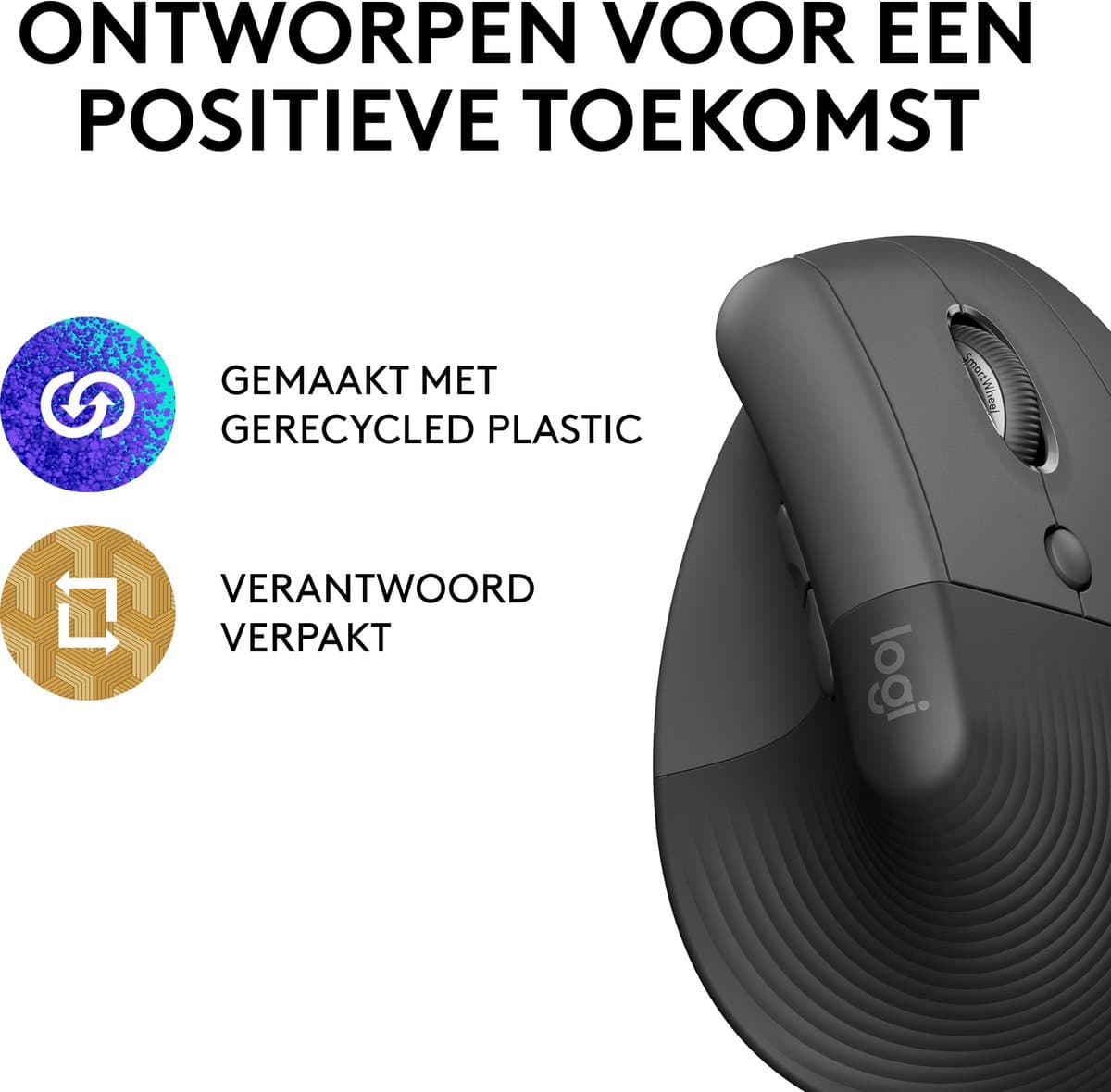 Logitech Lift - Verticale ergonomische muis - Rechtshandig - Donkergrijs thumbnail 8