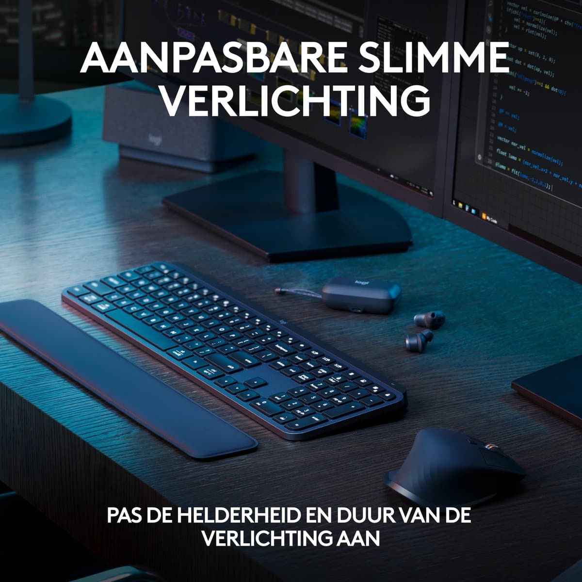 Logitech MX Keys S - Draadloos Toetsenbord - Qwerty - Graphite thumbnail 3