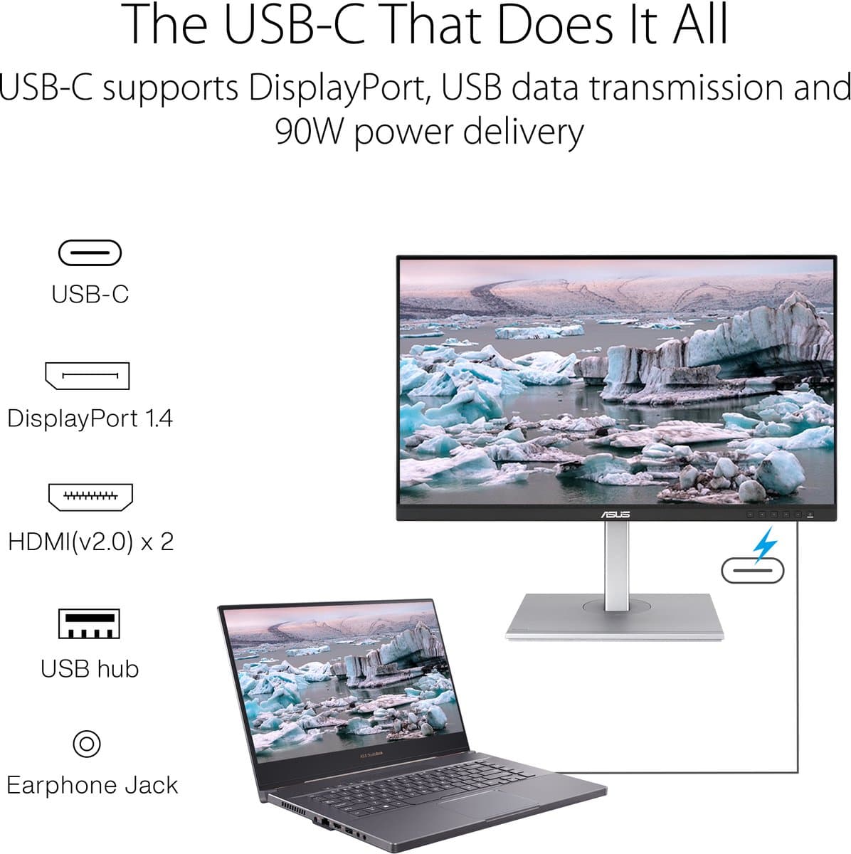 ASUS ProArt Display PA278CGV - QHD IPS Grafisch Designer Monitor - Calman Gecertificeerd - USB-C 90W - 27 Inch thumbnail 6