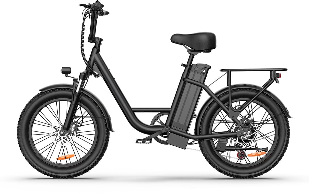 Qekud E20 Elektrische Fiets – 250W - 20 inch Fatbike - 48V 13Ah Accu – 7 versnellingen – Zwart thumbnail 2