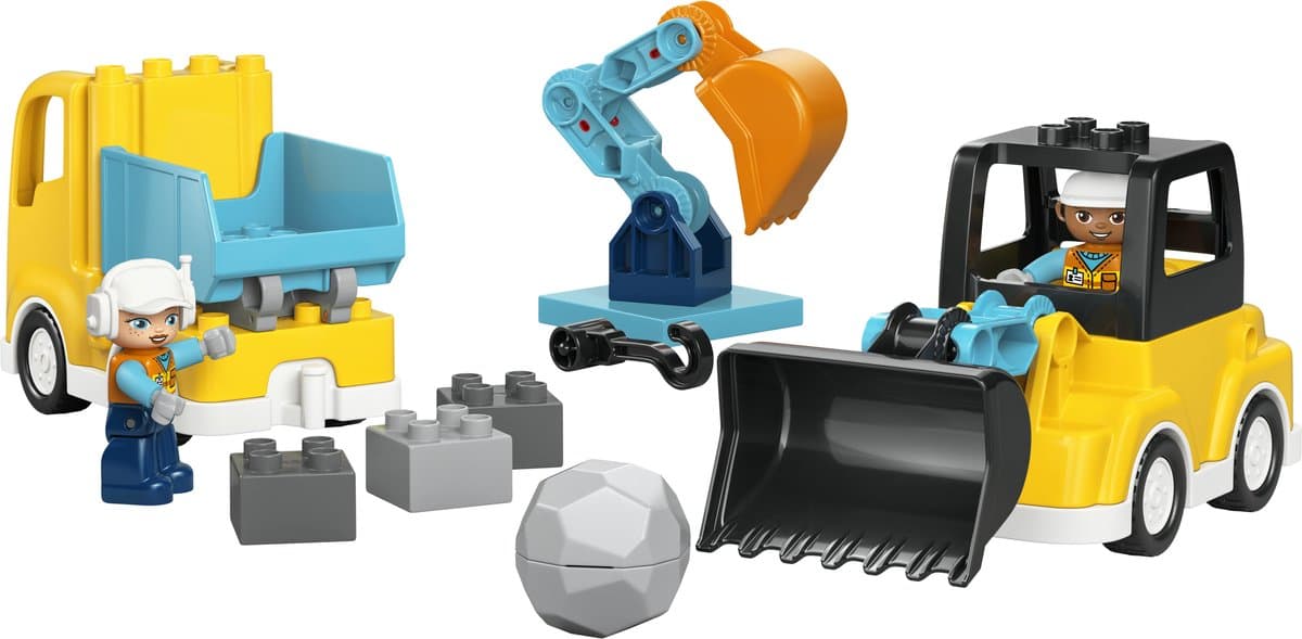 LEGO DUPLO 3-in-1 bouwvoertuigen: drie voertuigen in één set thumbnail 7