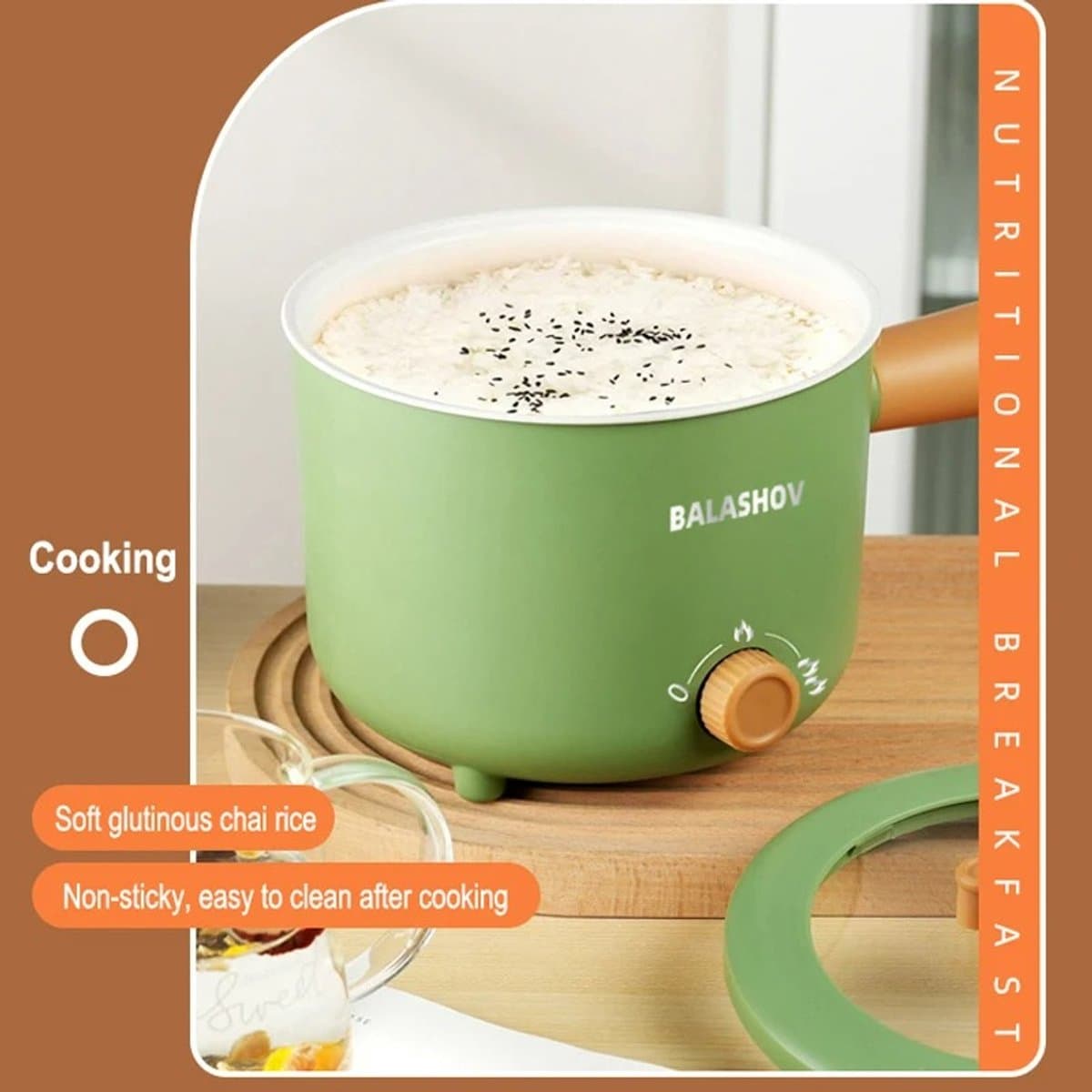 Innovastore Multifunctionele Pan - Rijstkoker - Huishoudelijk Apparaat - Stoompan - Slowcooker - Kookpot - Multicooker - 1.8L thumbnail 4