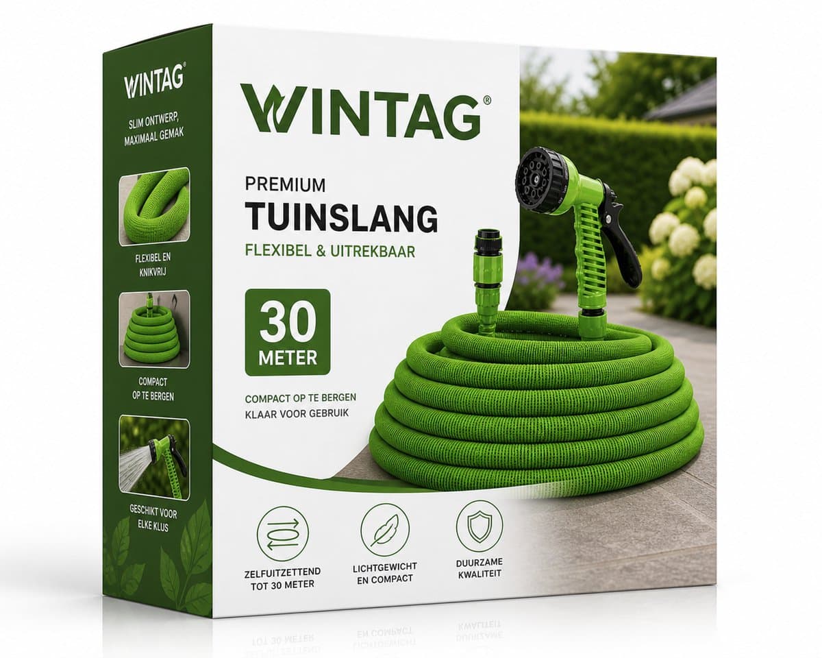 Tuinslang Uitrekbaar 30 meter - 7 Standen - Flexibel thumbnail 5