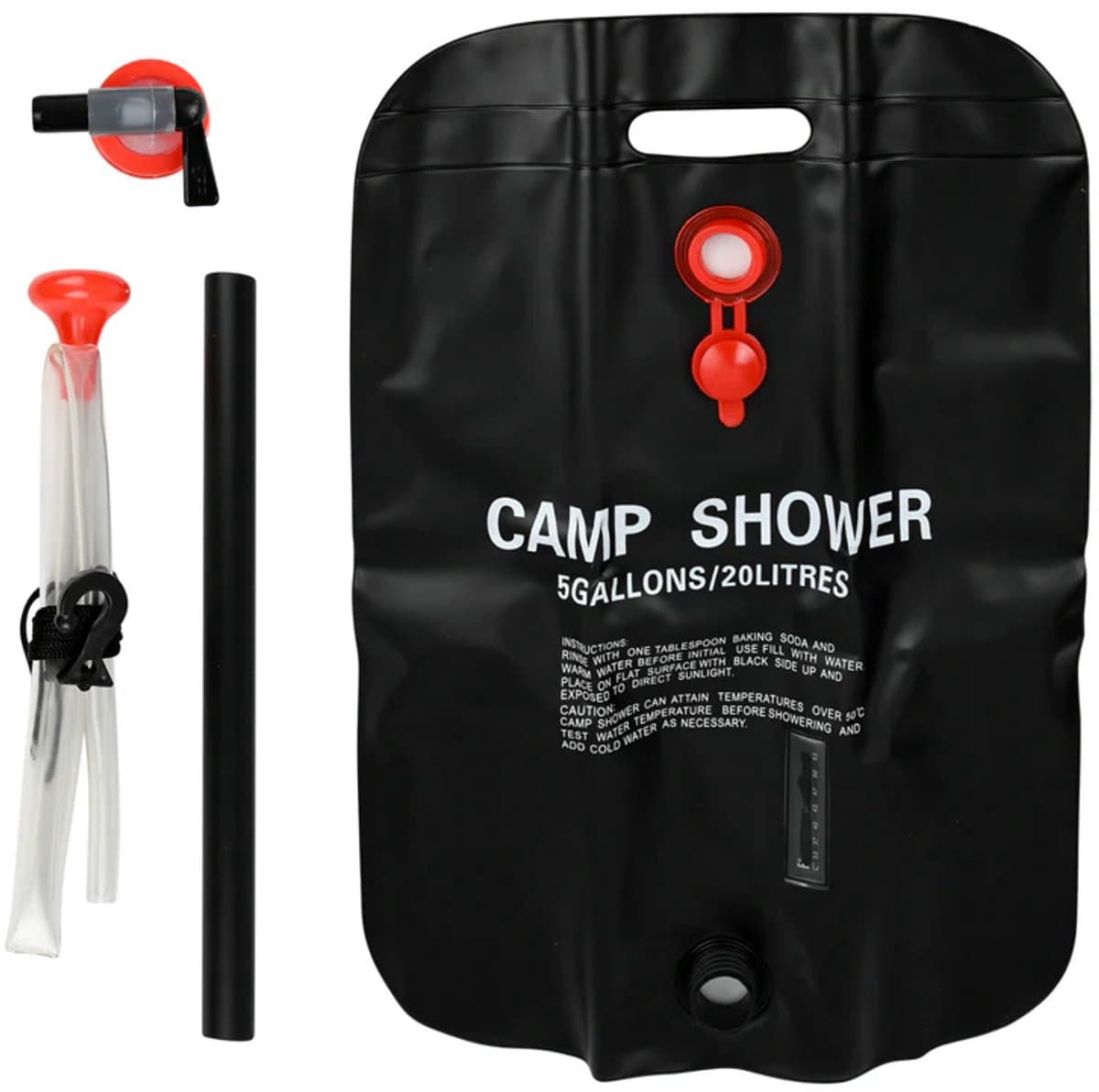 Narvie Solar Douche 20L - Camping Douche met Slang en Sproeikop - Zonnedouche voor Camping en Outdoor thumbnail 5