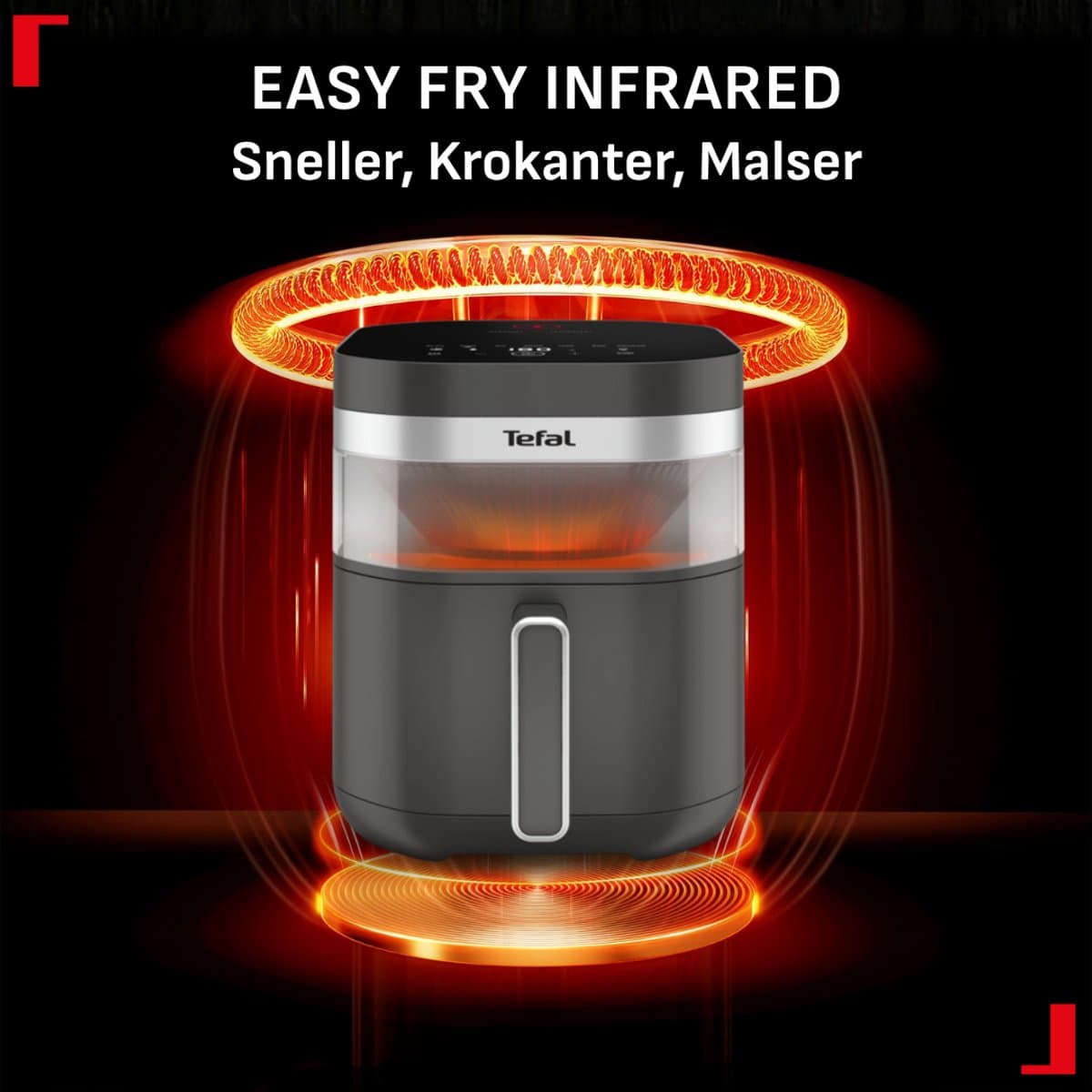 Tefal Easy Fry Infrared EY832H - Airfryer 7L - 1700W - Infraroodtechnologie - 2x Sneller Warm - 8 Programma's - Voor 8 Personen thumbnail 3