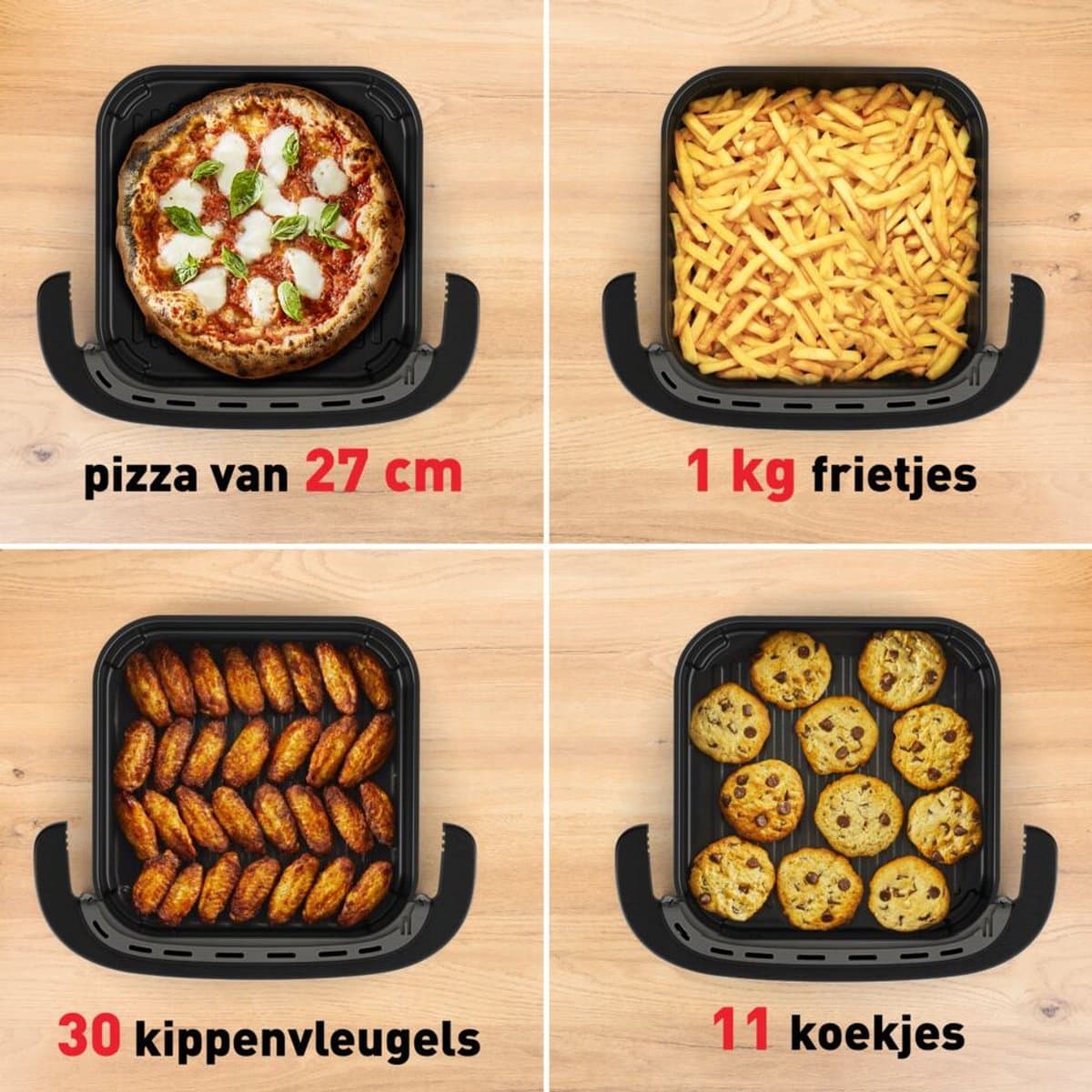 Tefal Easy Fry XL Surface FW4018 - Airfryer 4L - Pizza Tot 27 cm - 10 Programma's - Extra-Crisp - 70% Energiebesparing - Voor 4 Personen thumbnail 5