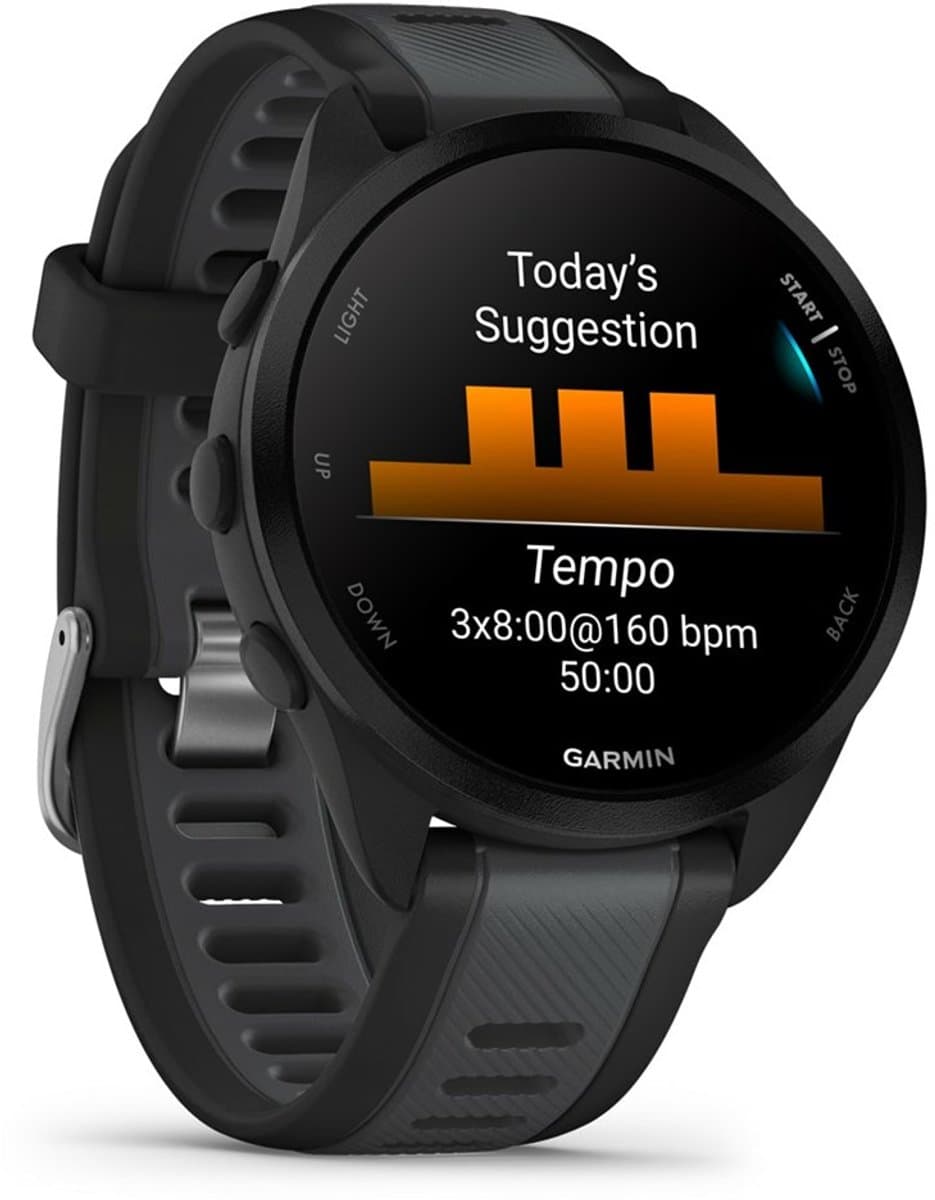 Garmin Forerunner 165 Music - Hardloophorloge - 43 mm - Black-Slate Grey thumbnail 5