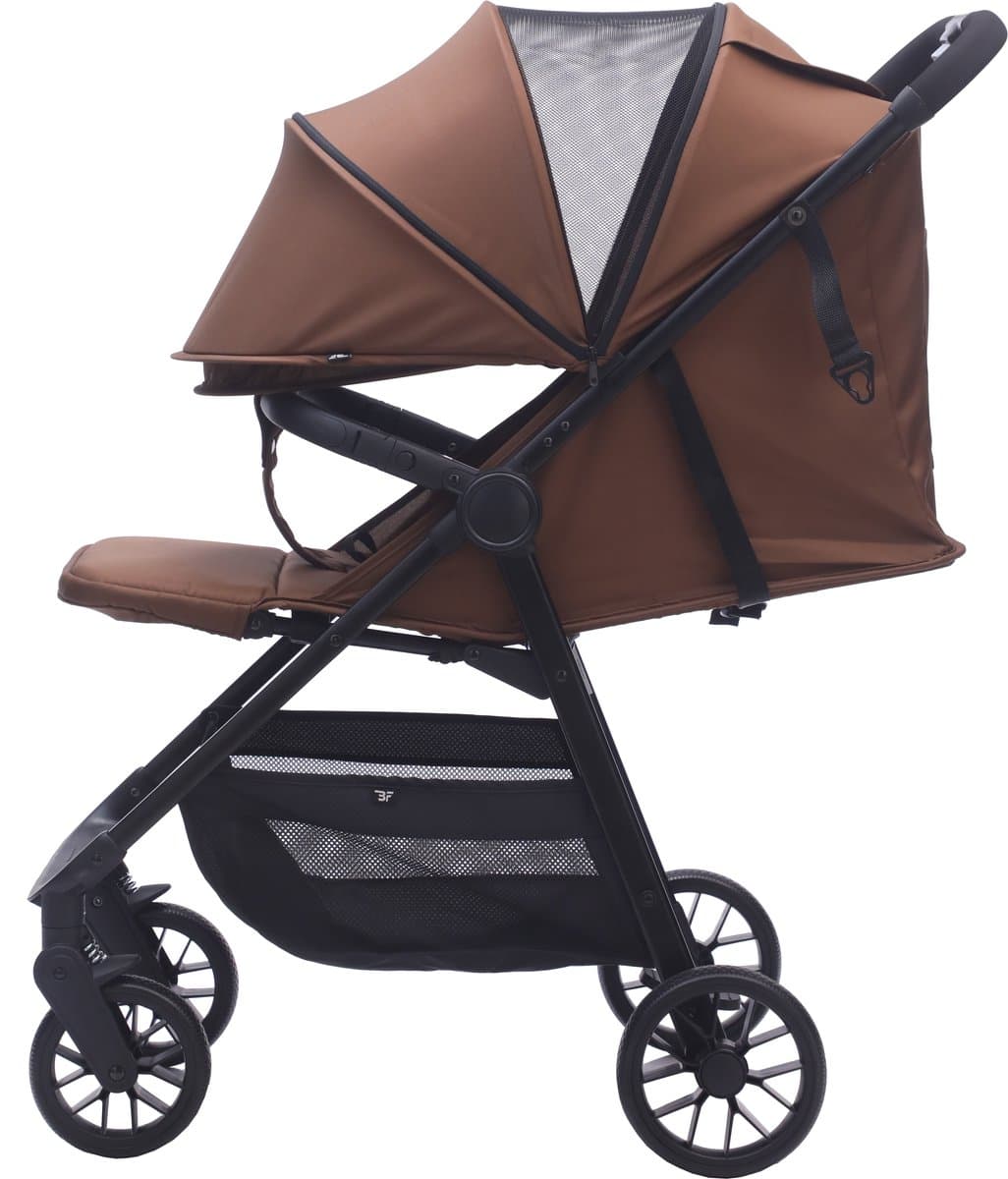 Bebies First Buggy MIO - Lichtgewicht Opvouwbare buggy- Verstelbare Rugleuning - Zwenkwielen, Zonnekap & Boodschappenmand - Geschikt vanaf Geboorte tot 22 kg - Espresso thumbnail 3