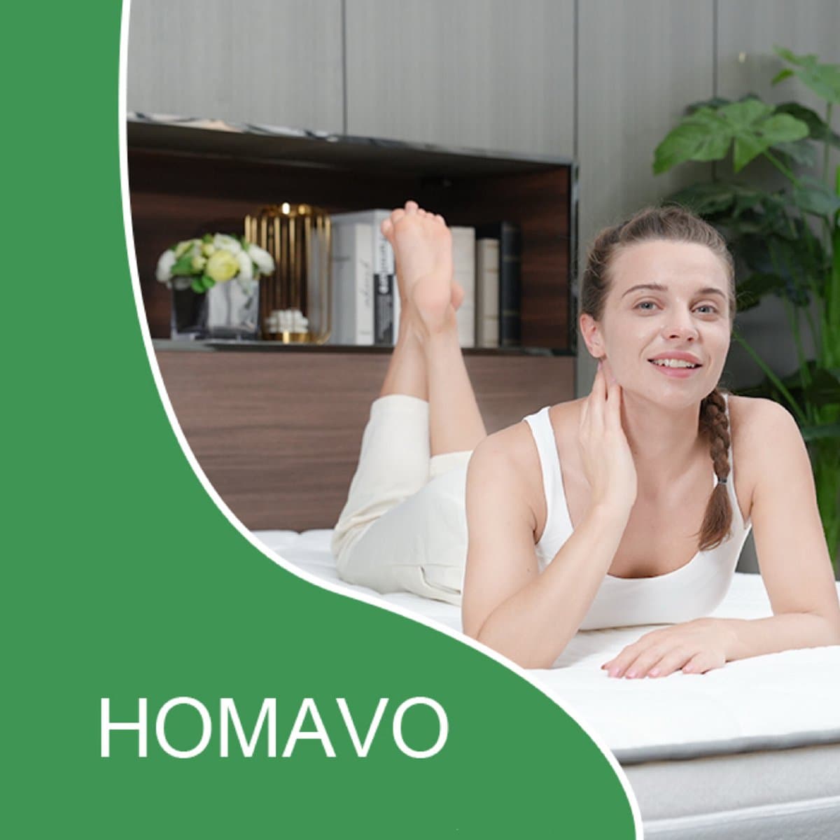 HOMAVO Matras 160x200 cm – 25 cm – Pocketveringmatras – 7-Zones – HR Koudschuim – H3/H4 Duo Hardheid – Orthopedisch – OEKO-TEX Gecertificeerd – Anti-Allergisch – 10 Lagen Hoogwaardige Materialen – Voor Kinderen en Volwassenen thumbnail 2