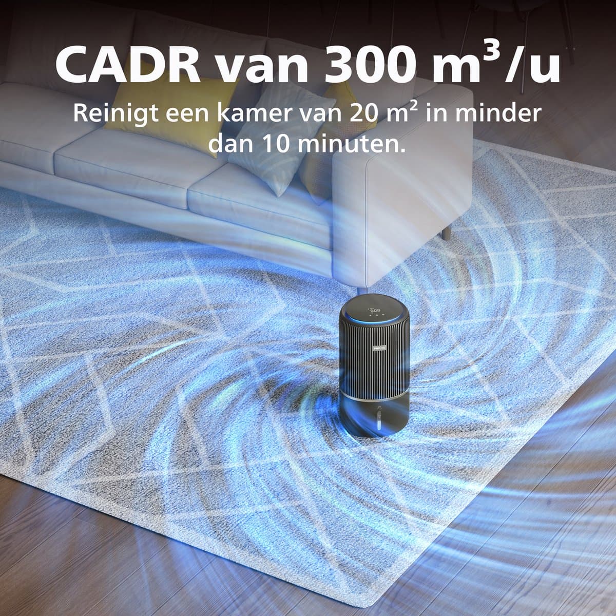 Philips PureProtect 3400 Series - Luchtreiniger en Bevochtiger - CADR 300m3/u - Ruimtes tot 78m2 - 3 Laags HEPA Filtratie - Air+ App - Ultrastil - Nachtlampje - Zwart - AC3421/13 thumbnail 4