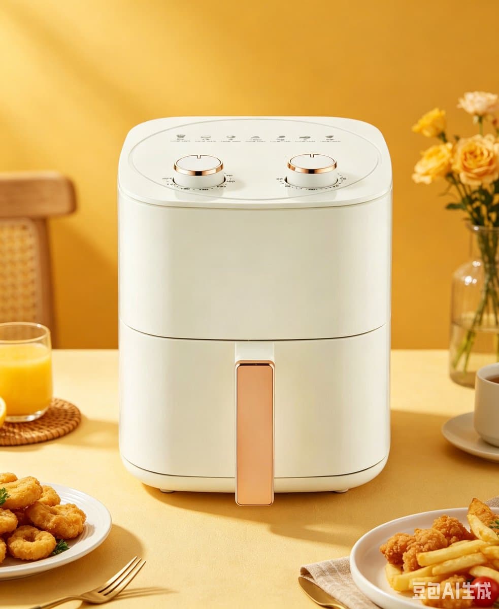 Compacte heteluchtfriteuse van 6 liter met antiaanbaklaag vermindert het olieverbruik met 90% zeven automatische programma's afspoelen is niet nodig voor de reiniging thumbnail 6