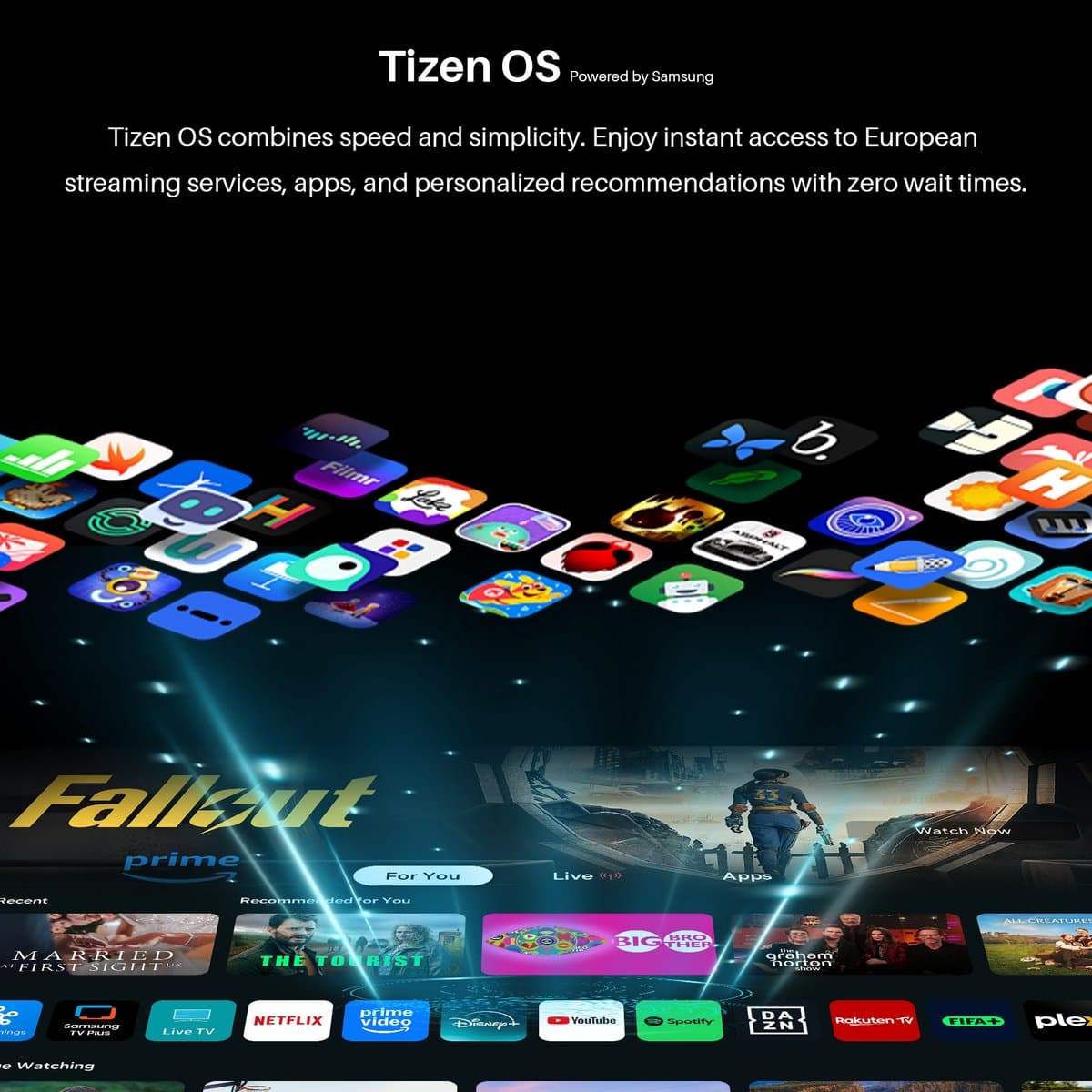 Koorui Tizen by Samsung Smart TV - QLED Full HD - 40 inch/102 cm - Streaming apps - AirPlay - Hotelmodus - HDMI x3, USB x2, CI+ - Tripple Tuner DVB-T/T2/S/S2/C - Frameless Design - Geassembleerd in Nederland - K40Q1F-T8 thumbnail 8