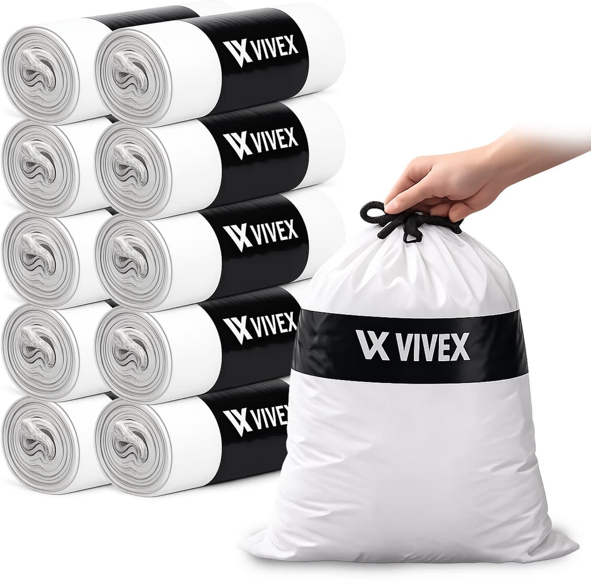 Vivex® Automatische Kattenbakzakken - 10 rollen - extra stevig - voor Vivex® Zelfreinigende Kattenbak - 15 stuks per rol - 150 zakken