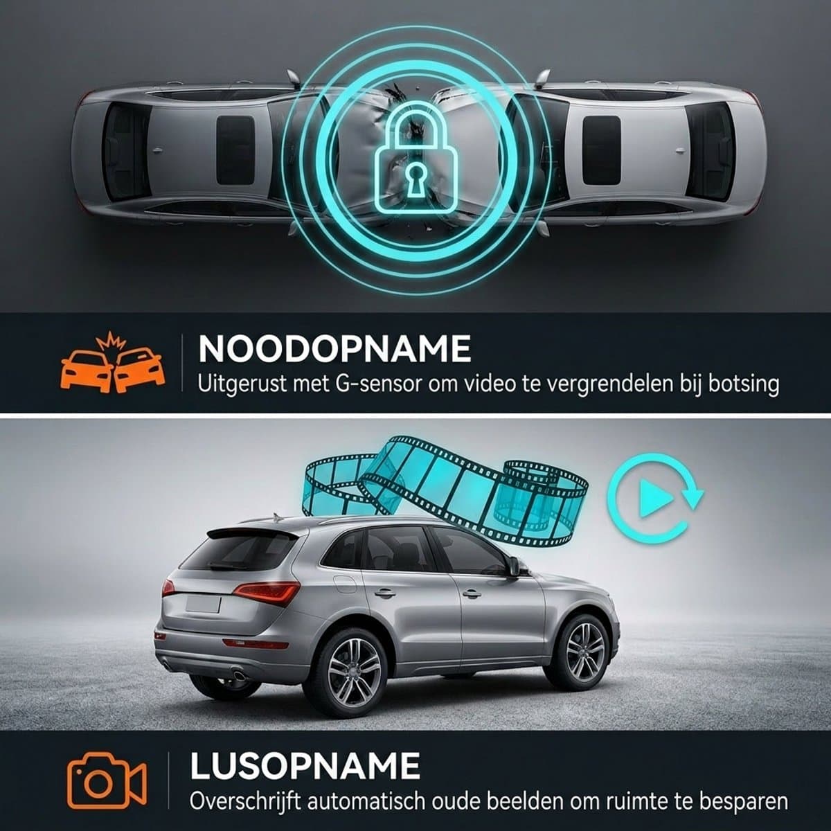 Fokelyi-Dashcam 4K -Dashcam Voor Auto- Wifi & GPS - Nachtzicht - Dual Dashcam - G-Sensor- Ultra 4K- incl. 64GB SD kaart thumbnail 3