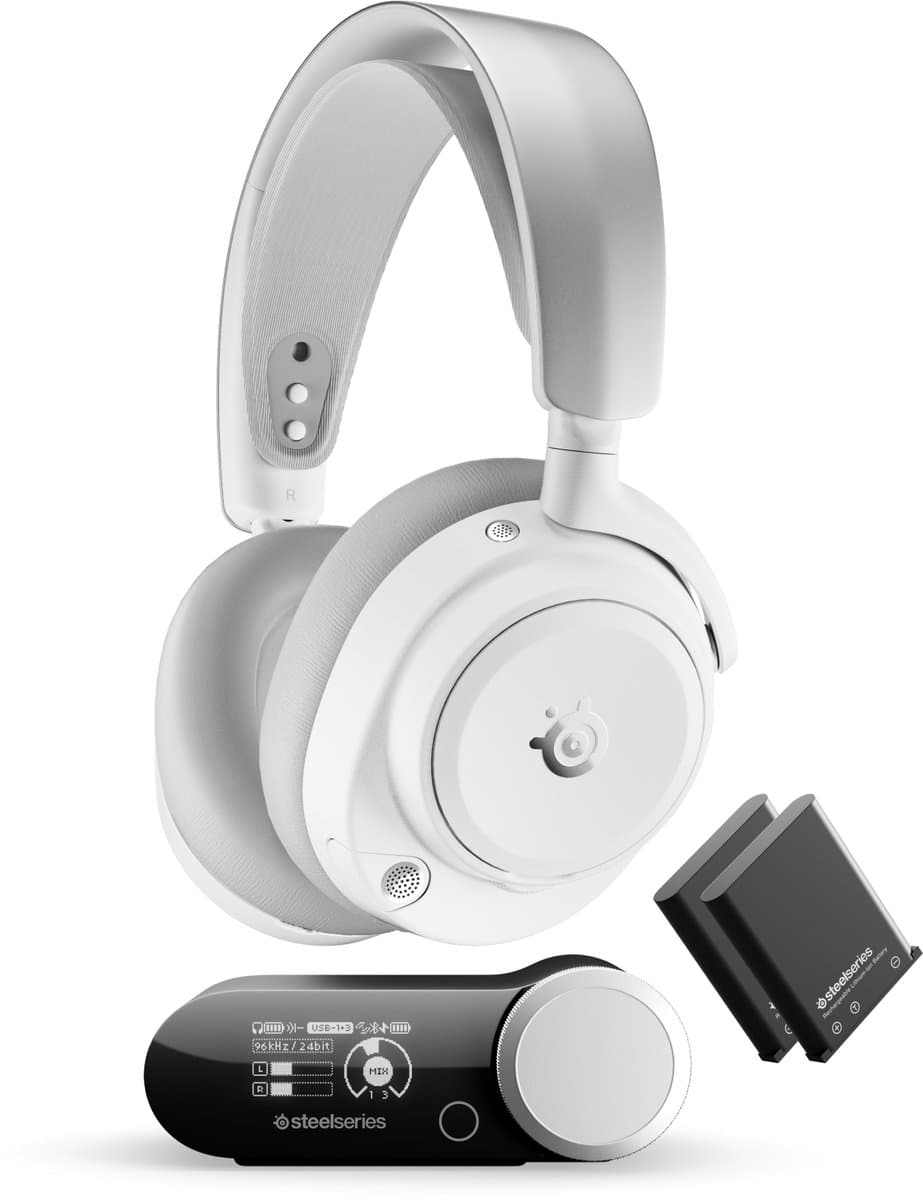 SteelSeries - Arctis Nova Pro Omni - Hi-Res Wireless Certified Gaming Headset - PC, PlayStation, Xbox & Switch - Wit thumbnail 2