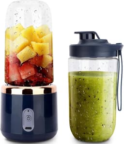 Productfoto van HORCONDORM S.R.L. Nieuwe draagbare blender, 400 ml 6 messen sterke kracht mini elektrische sapcentrifuge cup, USB opladen One-key Start draadloze Automotive Travel Fruit Juicer voor shakes en smoothies