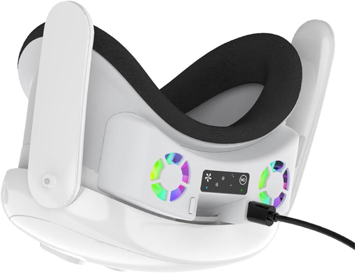 VR Headset Ventilator - Gezichtsbedekking Koeler - VR Gaming - RGB Verlichting - Voor Meta Quest 3 - Wit thumbnail 5