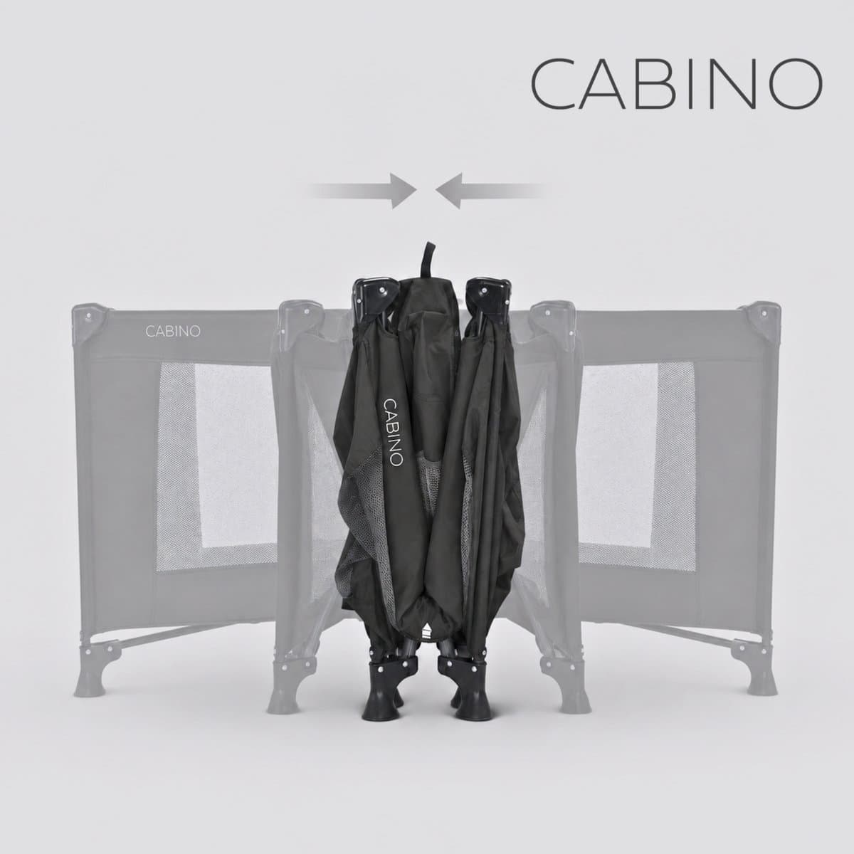 Cabino Campingbedje / Reisbedje Opvouwbaar – 120 x 60 cm - Zwart thumbnail 2