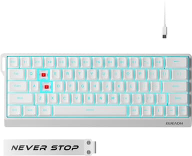 EWEADN DK63 60% Mechanisch - Rood, Draadloos, RGB