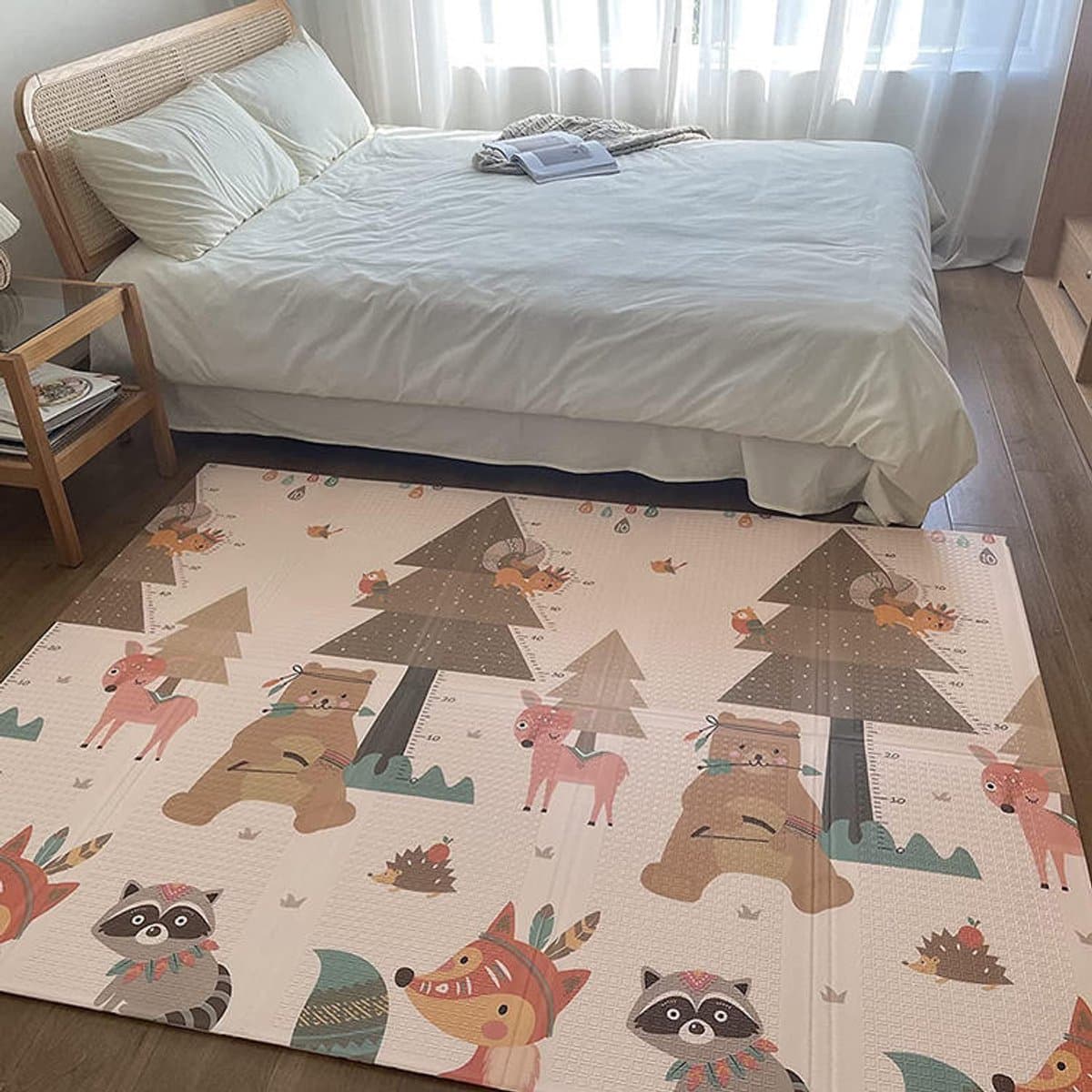 TrueStone Speelmat - 2 verschillende Designs - 150 x 200 CM - Speelmat Baby - Speelmat Foam - Opvouwbaar - Speelkleed thumbnail 4