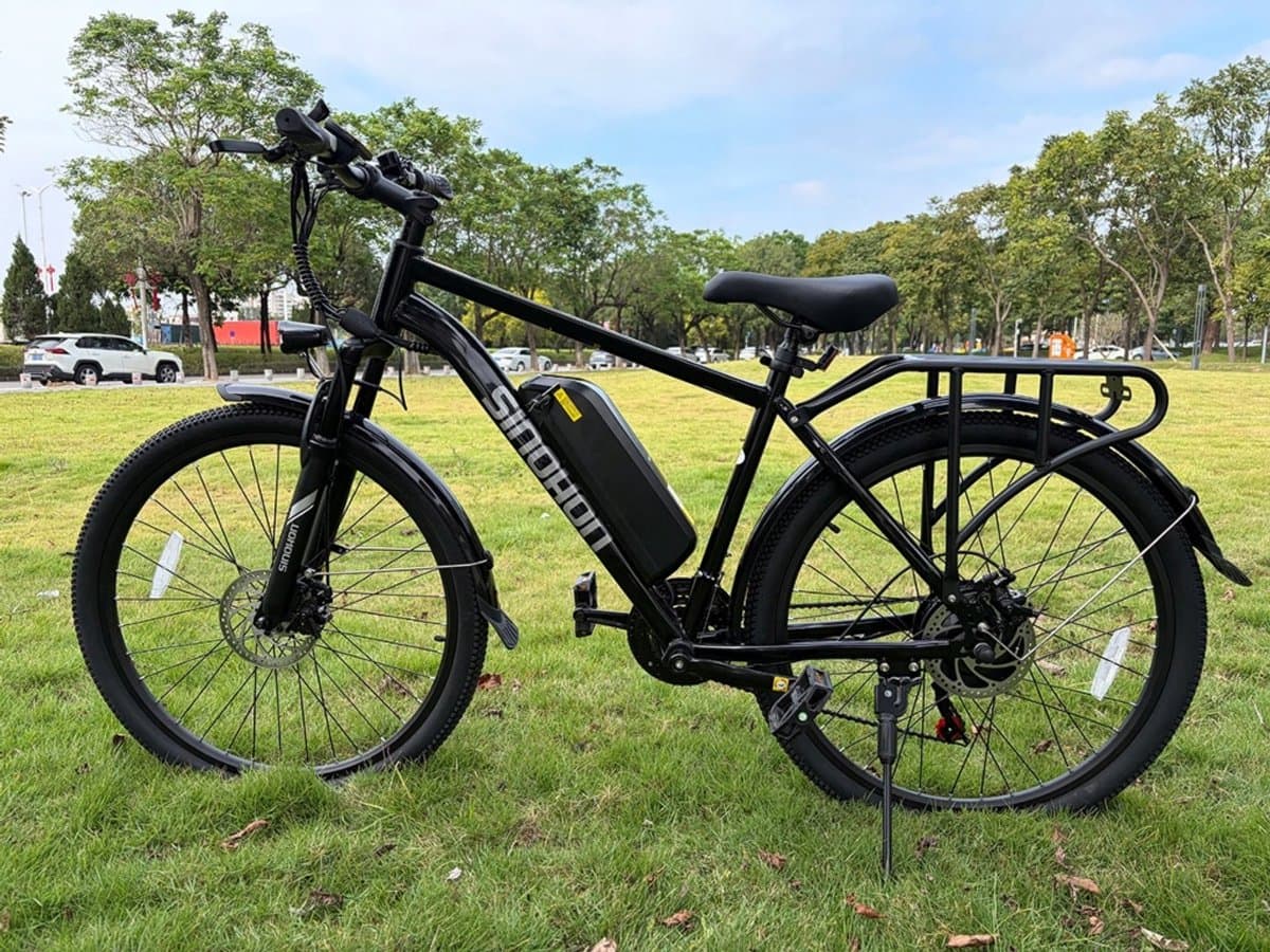 SINOHON EM200 26‘’ Elektrische Fiets – 250W Motor, 48V 12,5Ah Accu, 21 Versnellingen, 25km/u – Stadsfiets met LED-Vertichting thumbnail 7