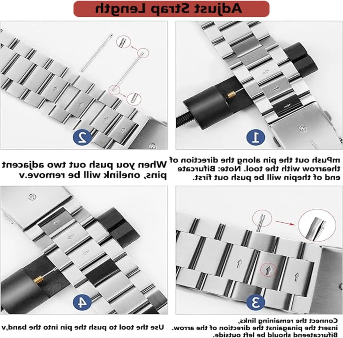 Stainless Steel Horlogeband 18MM voor Fitbit Charge 6/5, Verstelbare Metalen Vervangband met Snelle Bevestiging voor Fitness Tracker en Stijlvolle Look thumbnail 2