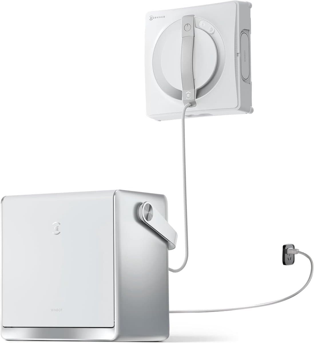 ECOVACS WINBOT W2 PRO OMNI Robot ramenreiniger–Ramenwasser–Ruitenreiniger – WIN-SLAM 4.0 intelligente routeplanning– 6-in-1 multifunctioneel station–12-traps veiligheidssysteem–Dubbele stroommodus–Voor ramen–Spiegels–Glazen deuren