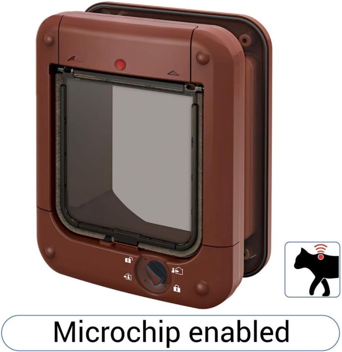 Kattenluik met Microchip - Kattenluik - Toegang max. 30 Huisdieren - Weerbestendig - Bruin thumbnail 4