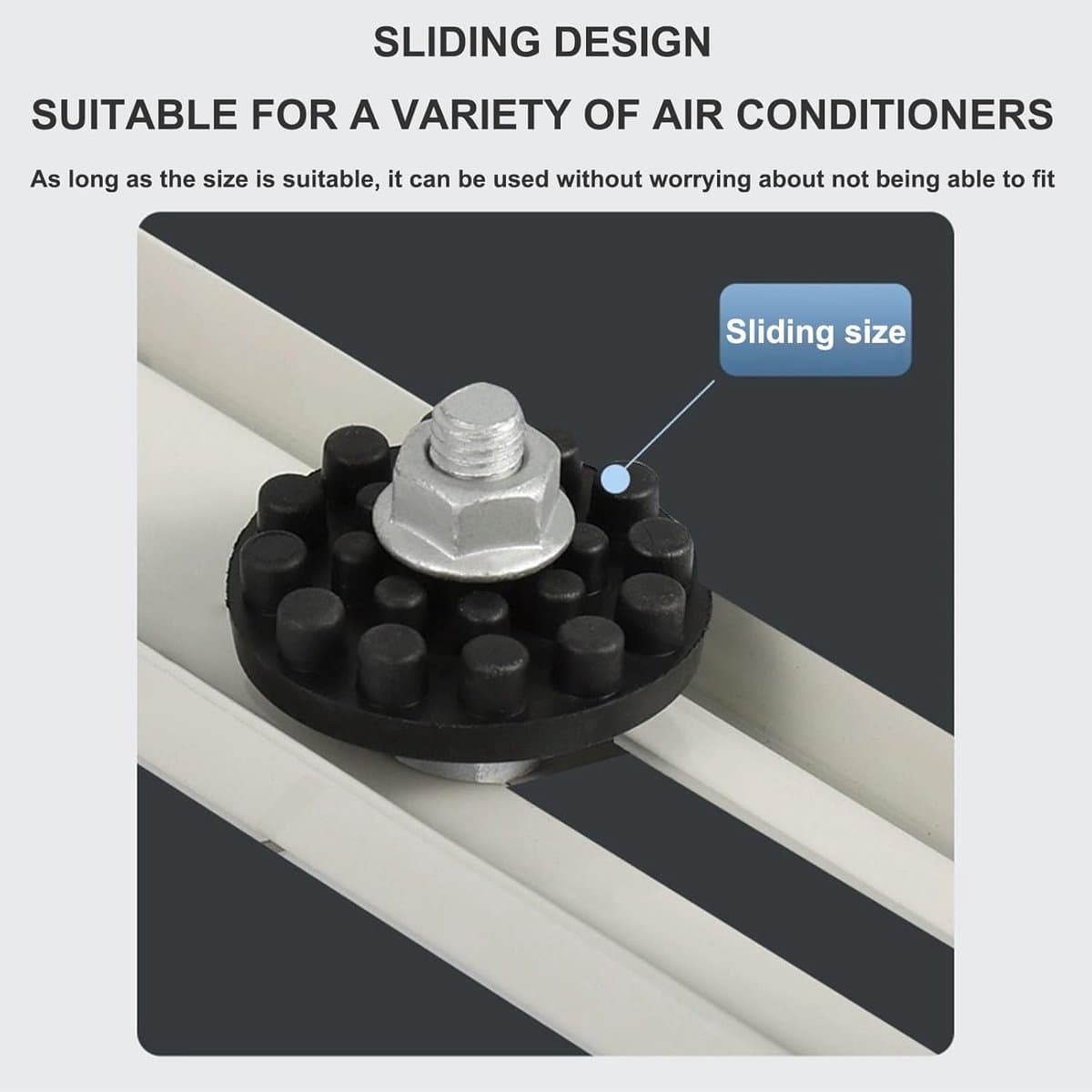 Plafondmontagebeugel for airconditioner, gegalvaniseerde stalen condensorbeugel, warmtepompbasis, bovenmontagebeugels for mini-split aircocondensorunits, universele schokdemper for airco-units(1 1.5P) thumbnail 3
