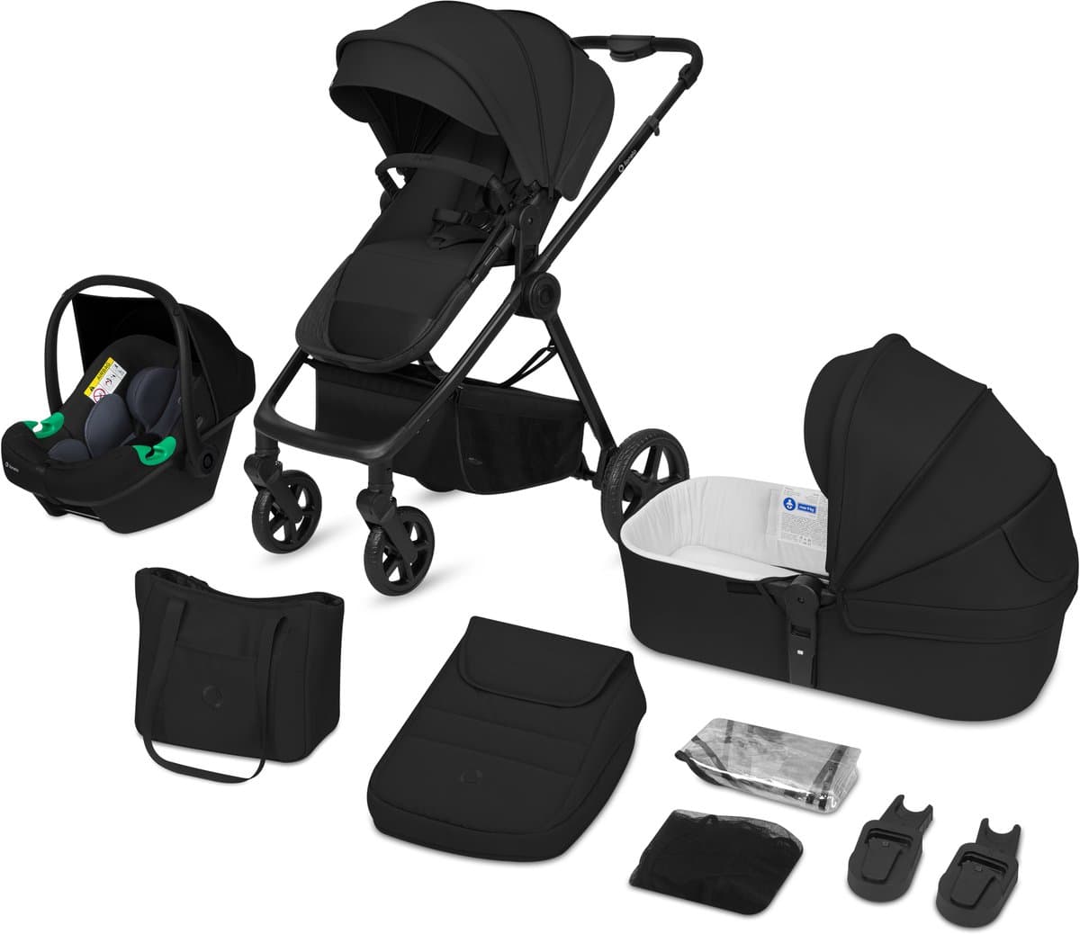 Lionelo Greet Kinderwagen 3in1 – Inclusief Astrid Lite i-Size Autostoel – Grote Reiswieg & Kuipzitje – Vanaf Geboorte tot 22 kg – Vering & EVA-Wielen – Omkeerbare Zitting – UPF50+ XXL Kap – Complete Accessoireset thumbnail 5