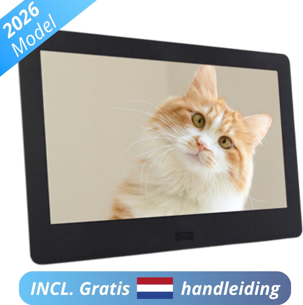 WessView Digitale Fotolijst 7 Inch – 16GB Geheugen - IPS Scherm – 16GB Geheugen – Full HD Digitaal Fotolijstje – Inclusief Nederlandstalige Handleiding – Fotokader