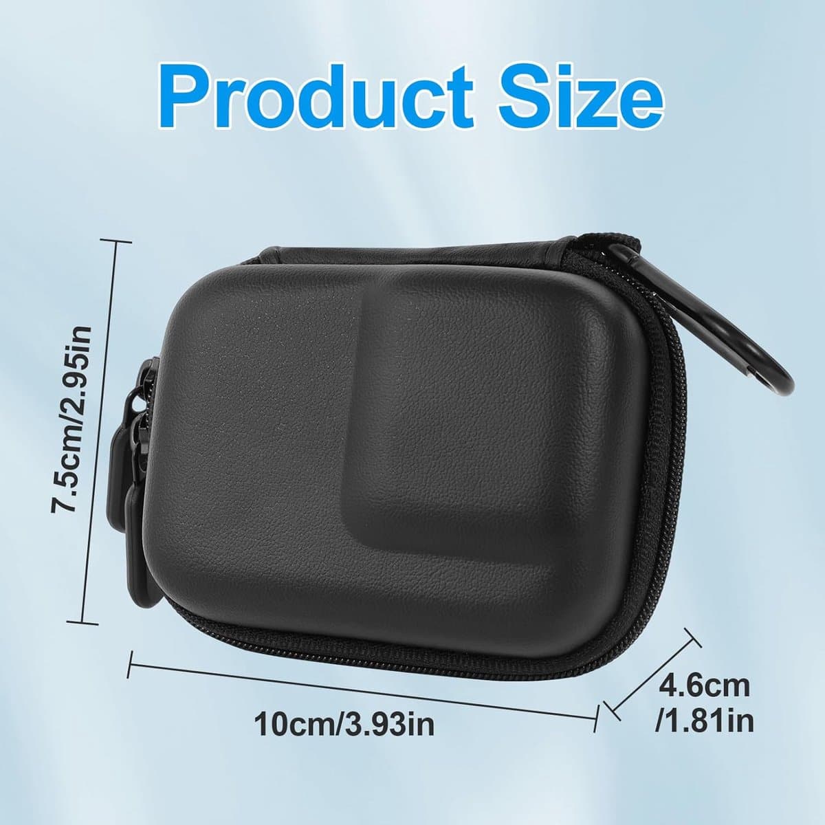 Dailygoods- Mini Tas Harde Schaal - Opbergtas voor DJI Osmo Action 5 Pro/4/3 - Lensdop - Reinigingsdoekje - Karabijnhaak - Silicone Materiaal thumbnail 6