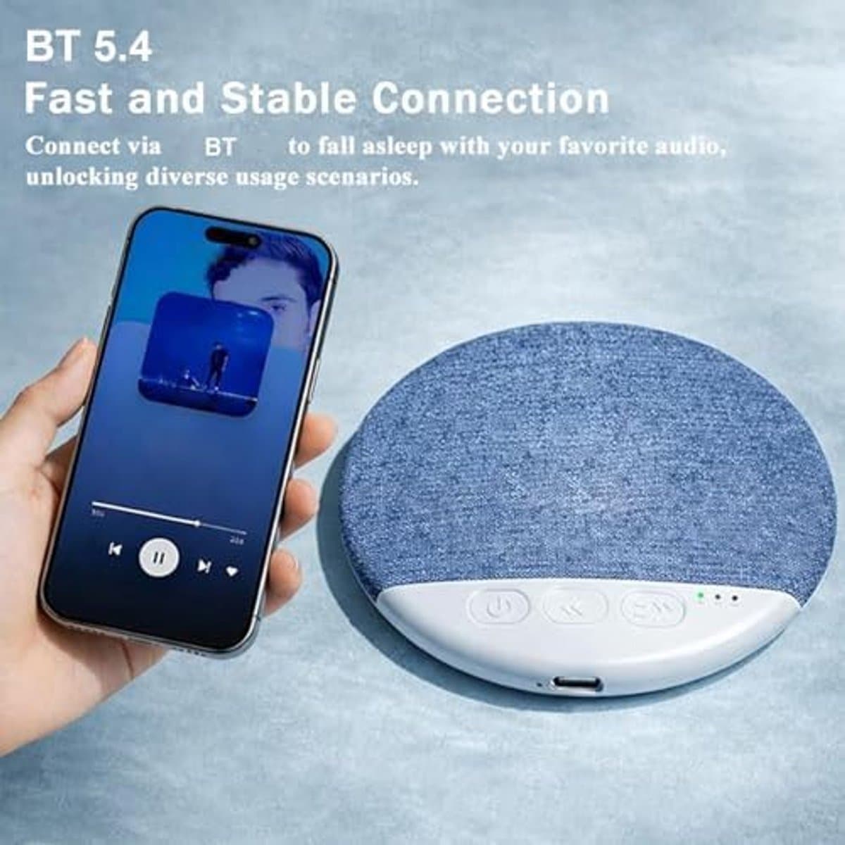 Slaapsprekers Kussenluidspreker - Ultradun, Bluetooth 5.4, Timer thumbnail 2