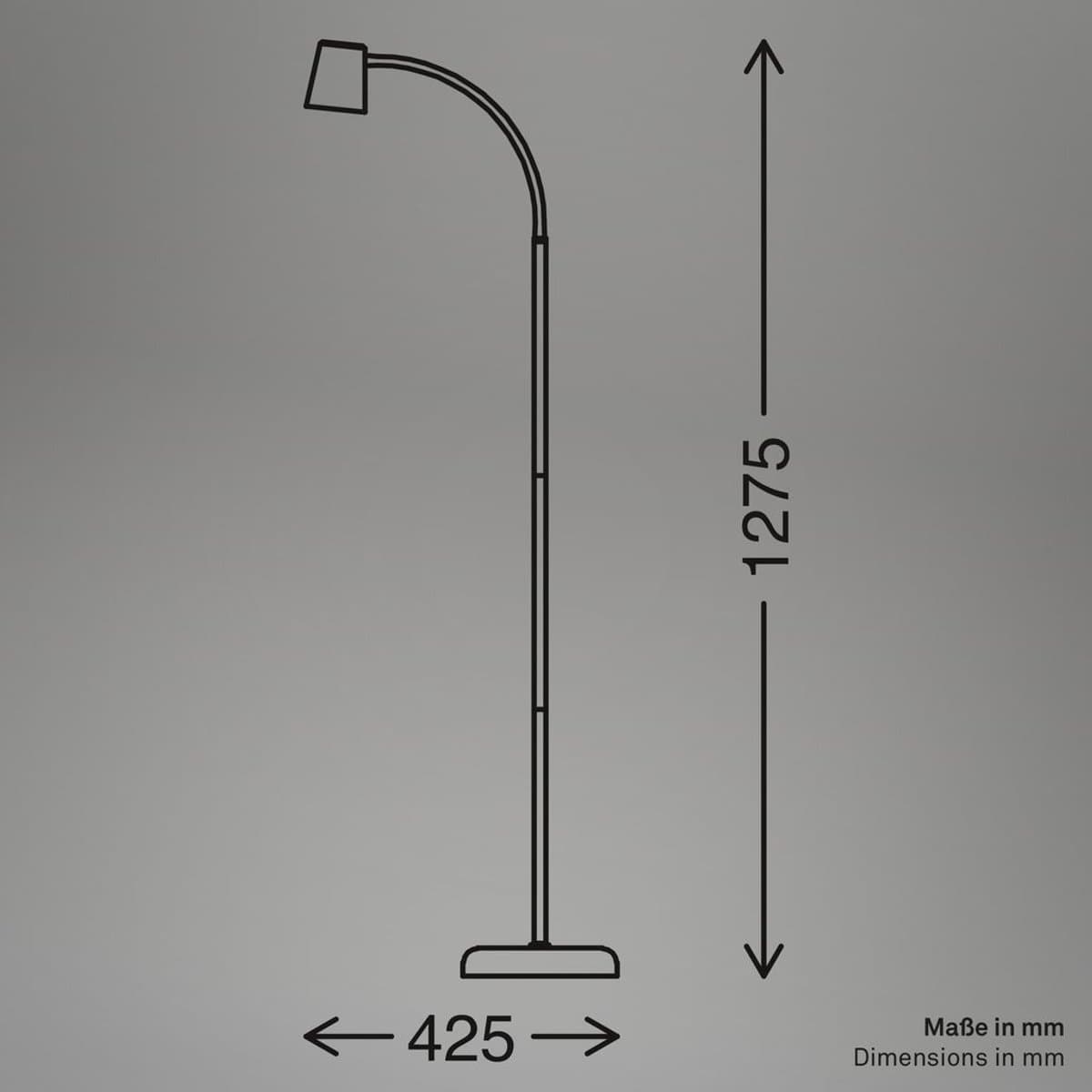 BRILONER Skriva zwarte leeslamp met flexibele arm thumbnail 4