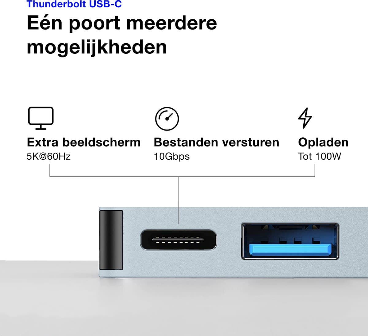iMounts MacBook Air usb-c hub - HDMI - USB3.0 - SD reader - Air M3/M4/M5 - Sky Blue / Hemelsblauw thumbnail 7