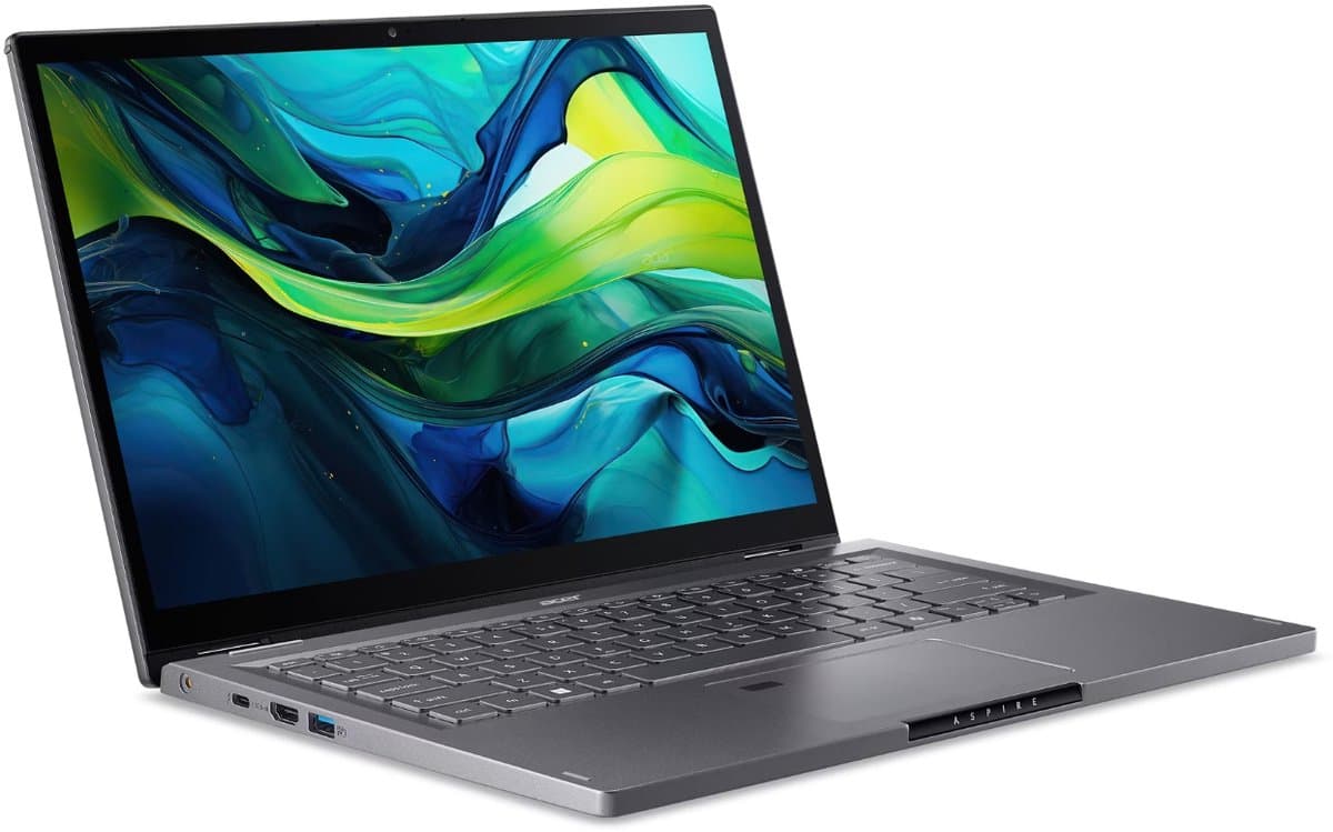 Aspire Spin 14 ASP14-51MTN-56DV - 2-in-1 Convertible - 14 inch - Touchscreen - Core 5 (i5) - 32GB - 512GB SSD - Grijs - inclusief Stylus Pen - Verlicht toetsenbord thumbnail 6