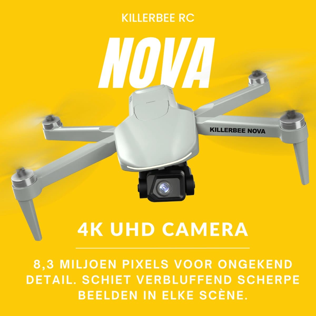 Killerbee NOVA – Drone met 4K UHD Camera en 3 assige gimball - 3Km Bereik - 25 Min Vliegtijd - Incl 64GB Geheugenkaart thumbnail 2
