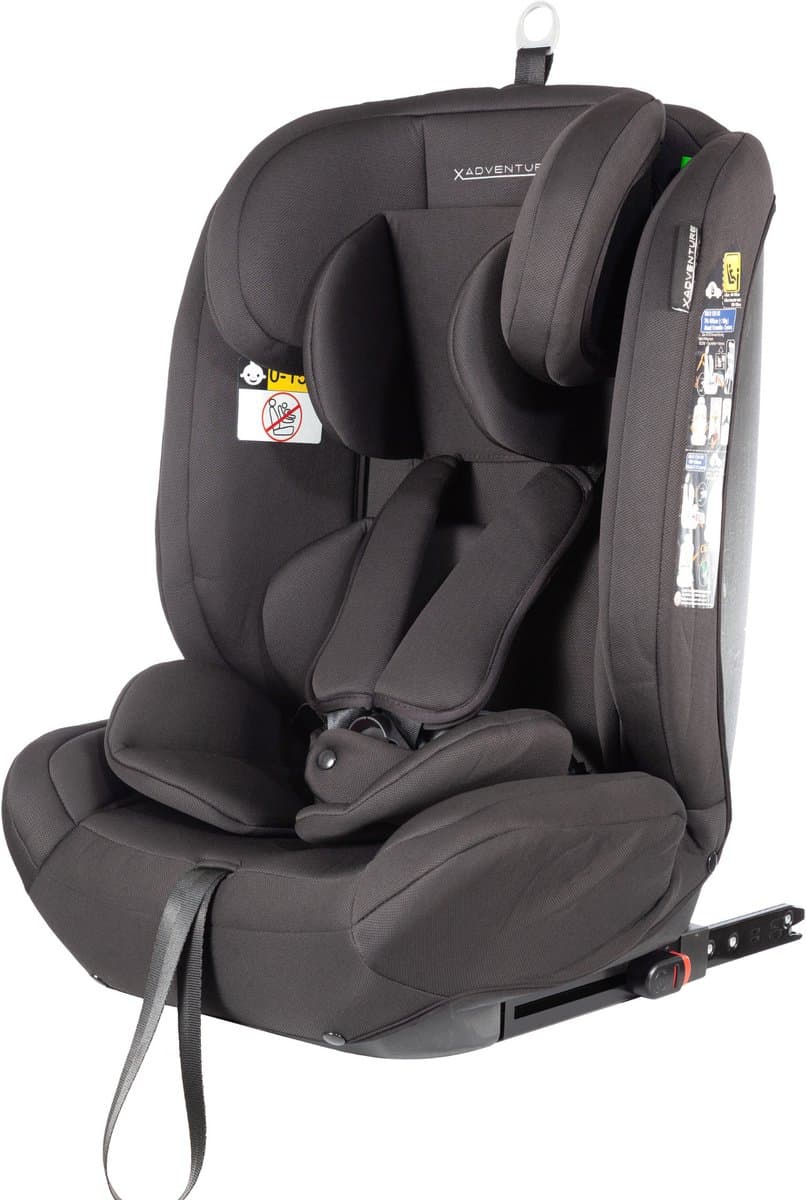 X Adventure Autostoel Grow Fix Groep 1/2/3 9-36 kg (76 tot 150 cm) Vanaf 15 maanden tot 12 jaar - Met Isofix - i-Size - Meegroei Autostoel - Zwart thumbnail 4