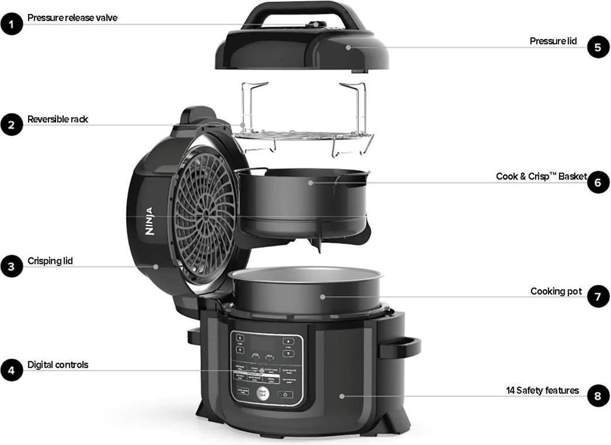Ninja Foodi OP300EU - 7-in-1 Multicooker met TenderCrisp thumbnail 7
