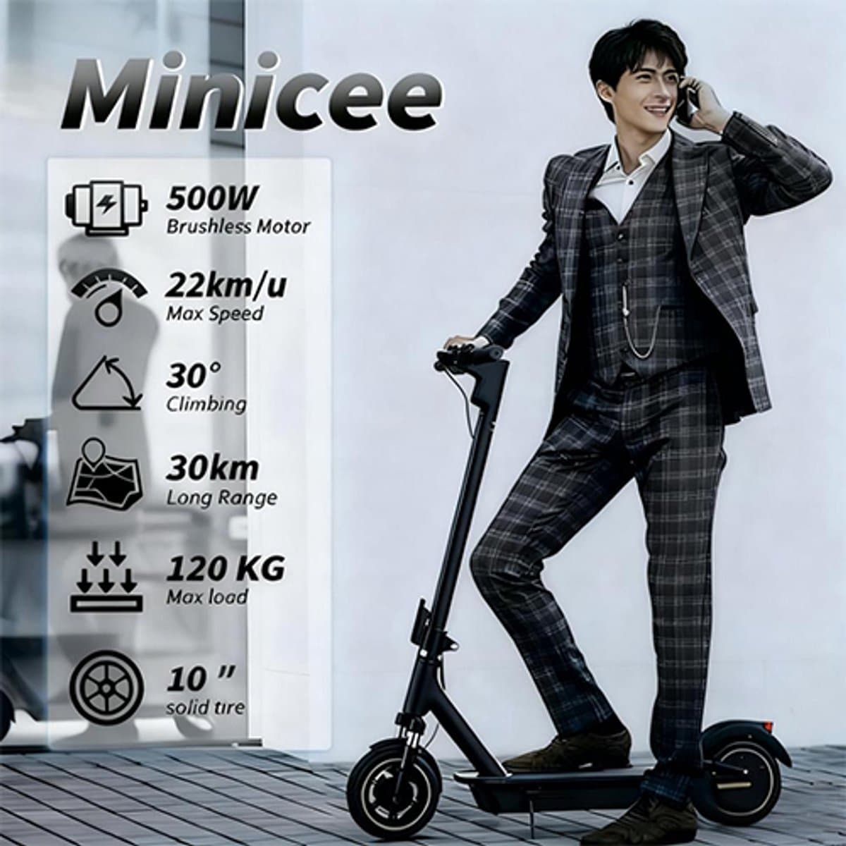 Minicee Elektrische Step: 22 km/h, 45 km bereik thumbnail 6