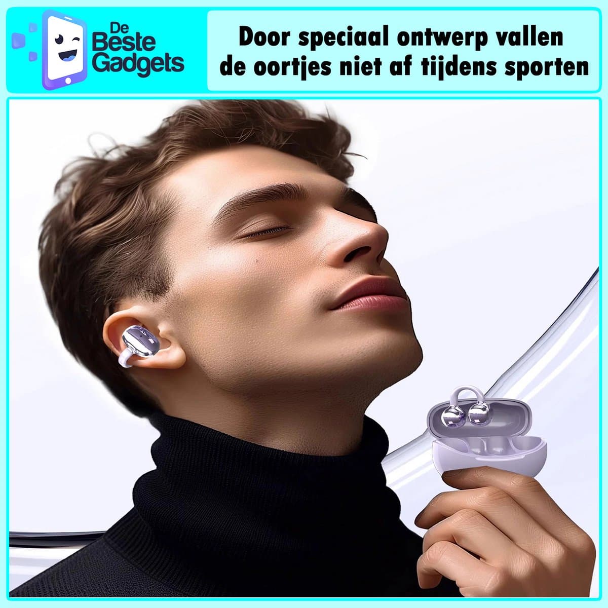 De Beste Gadgets OpenClip W18 - Draadloze sportoordopjes met oorclip thumbnail 7