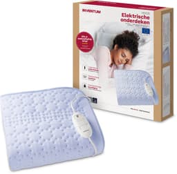 Productfoto van Inventum HN135 elektrische onderdeken 150x80 cm - 1 persoons - Warmtedeken - 3 warmtestanden - Fleece - Lichtblauw