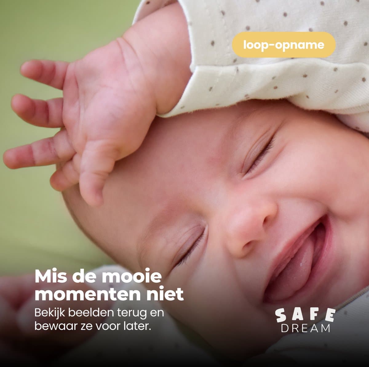 SafeDream Babyfoon – baby monitor – met camera – 355 camera – Tot 30u batterijduur – Veilige FHSS-verbinding – Nachtzicht & Zoomfunctie thumbnail 8
