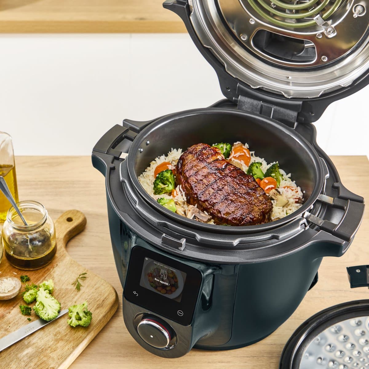 Moulinex Cookeo Infinity CE97GUF0 – Multicooker - 17-in-1 – Snelkoken & airfryer – 6L – Recepten met MyMoulinex app thumbnail 7