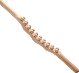 Productfoto van RugMassage - Massage Apparaat - Rug/Nek/Schouder/Buik/Taille/Armen/Benen - Massage Stok Hout - Houten Massage Stok - Massage Stok Hout XL - 20 Massage Ballen - Gua Sha Massage Tool - 1 Stuk - Bruin Hout - Gua Sha Massage Stick