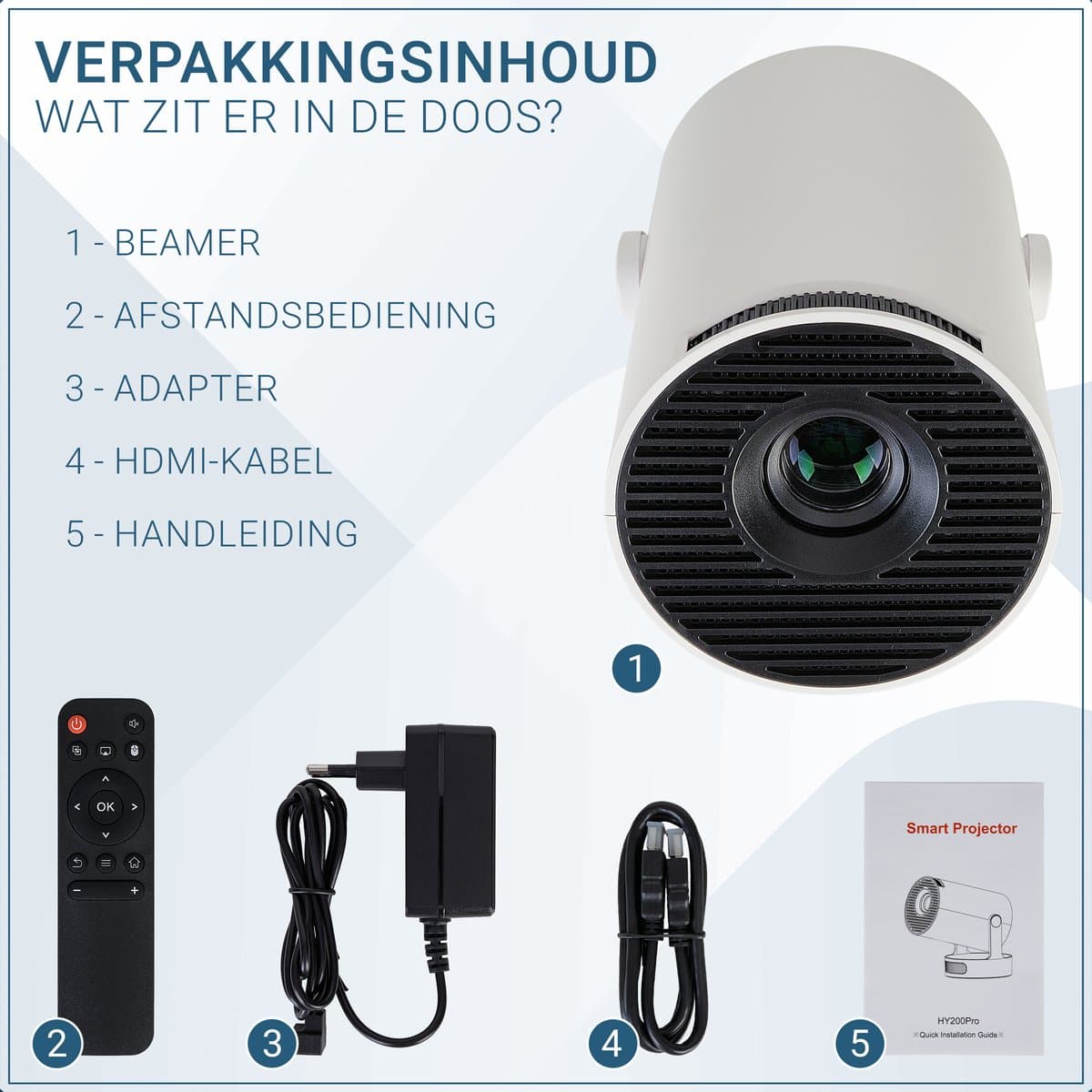 Blume BL300: 4K Mini Beamer met Android 14 en Ingebouwde Speaker thumbnail 5
