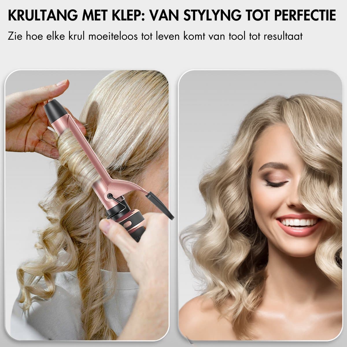 Sansbeauté® 6 in 1 Krultang met Klem - Keramische Haarkruller - 13mm tot 38mm - Beach Waves - Wavy Hair - Krultangen 32mm 25 mm 19 mm - Blowout Brush - Haarstyler - Hair Curler - Dunne en Dikke Krultang - Mini Krultang - Krultang Kort Haar thumbnail 5